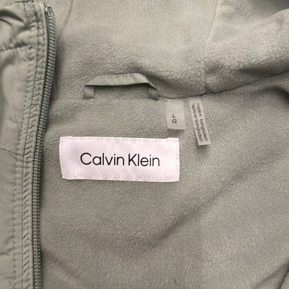 🟣 LIKE NEW! Calvin Klein Womens Zip Front Light Green Windbreaker size Large - Picture 6 of 8